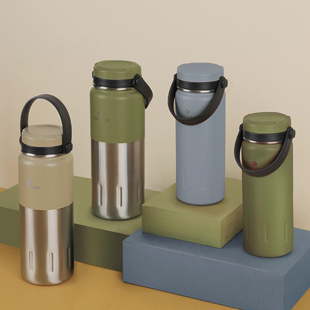 산테코 코야 보온보냉 핸들스트랩 텀블러 500ml, 아웃도어카키, 1개 이미지 8