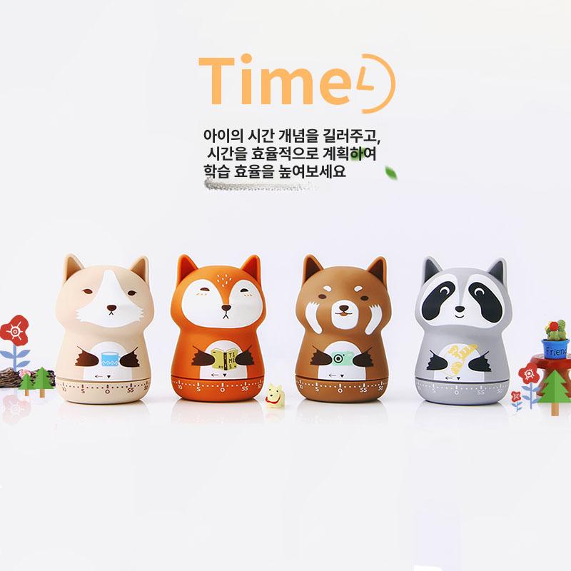 주방 귀여운 디지털타이머 기계식 타이머 요리 독서 브라운 리틀 판다 - 상세 이미지 2