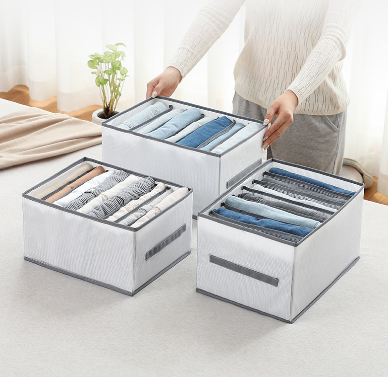 바지정리함 옷장수납함 티셔츠정리 트레이 옷정리 칸막이 티셔츠 정리함 7칸