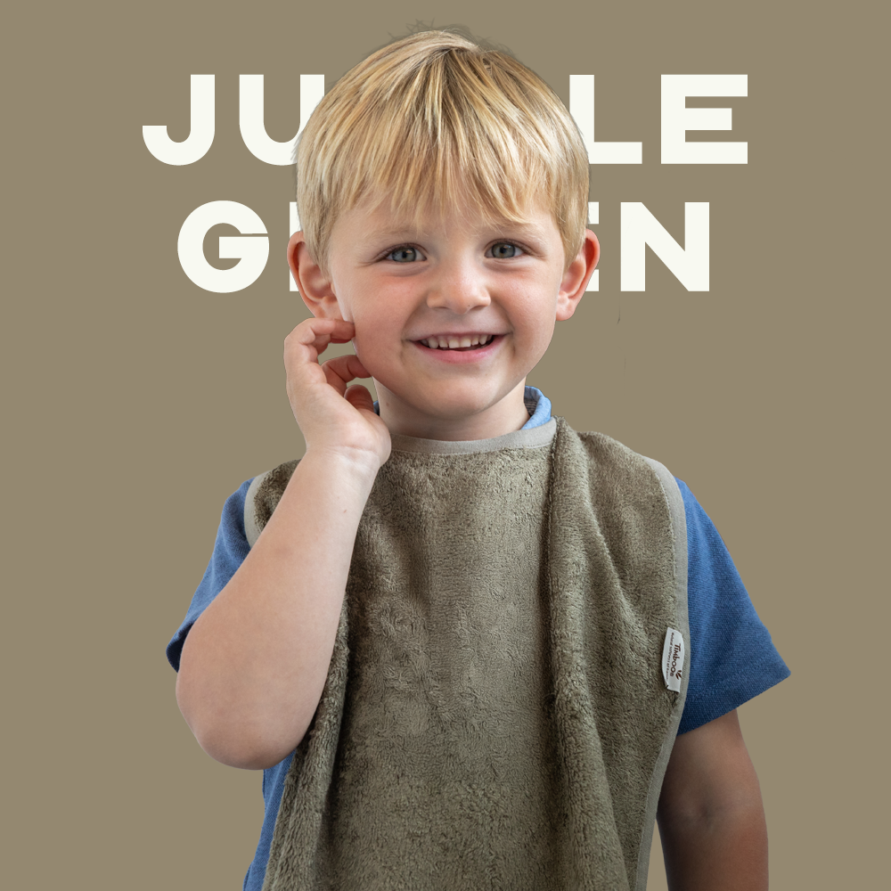 팀부 벨기에 명품 아기 턱받이 빕 라지 548.정글그린