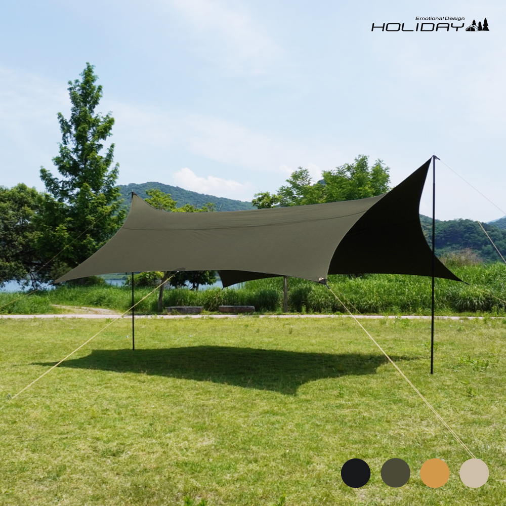 홀리데이 캠핑 실타프 70D 나일론 실리콘 헥사 타프