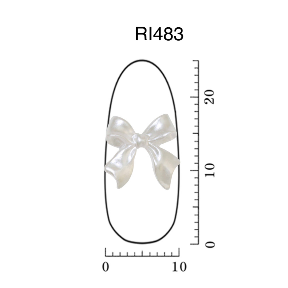 고급 펄 진주 매듭 리본 1cm 네일파츠 아트 재료 이미지 6