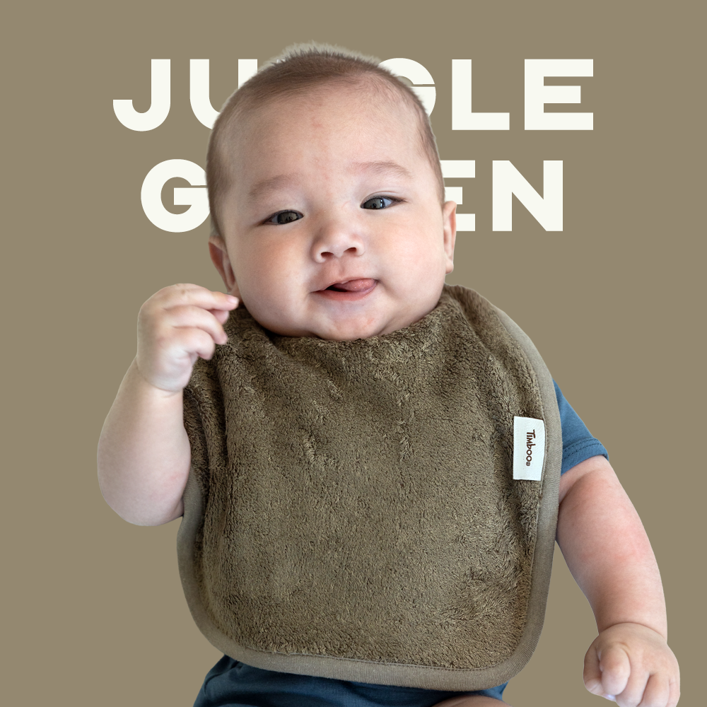 팀부 벨기에 명품 아기 턱받이 빕 미디엄 548.정글그린