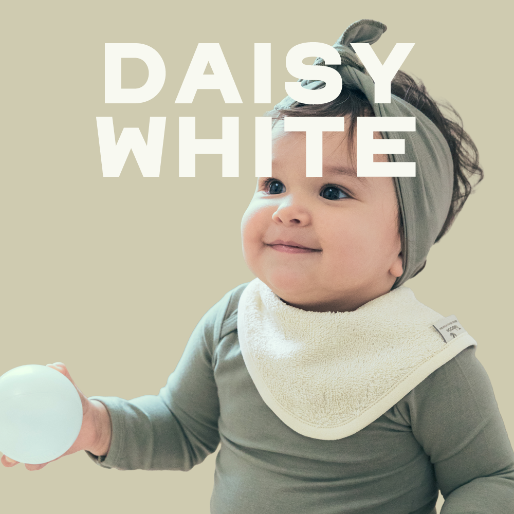 팀부 벨기에 명품 아기 턱받이 스카프빕 544.데이지화이트