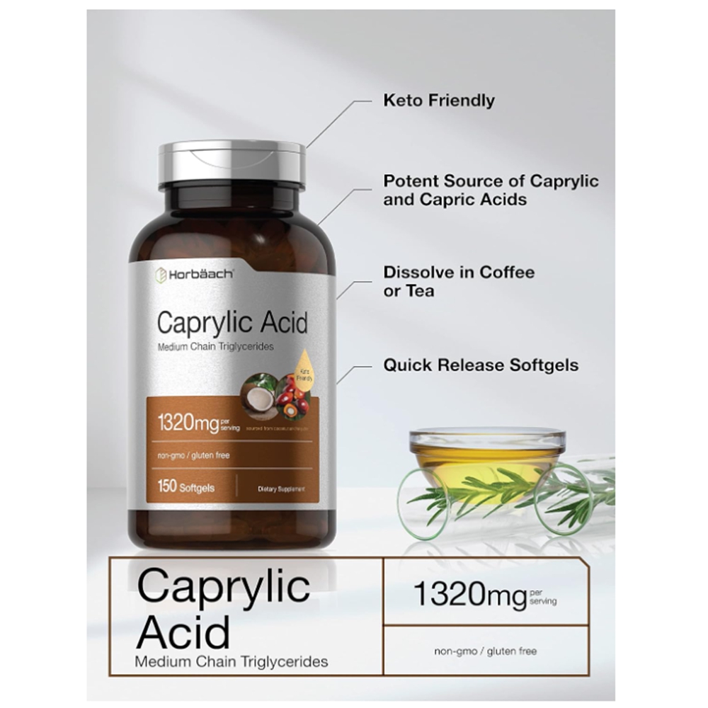 Horbaach Caprylic Acid 호바흐 카프릴산 1320mg 150정 3팩 - 상세 이미지 4