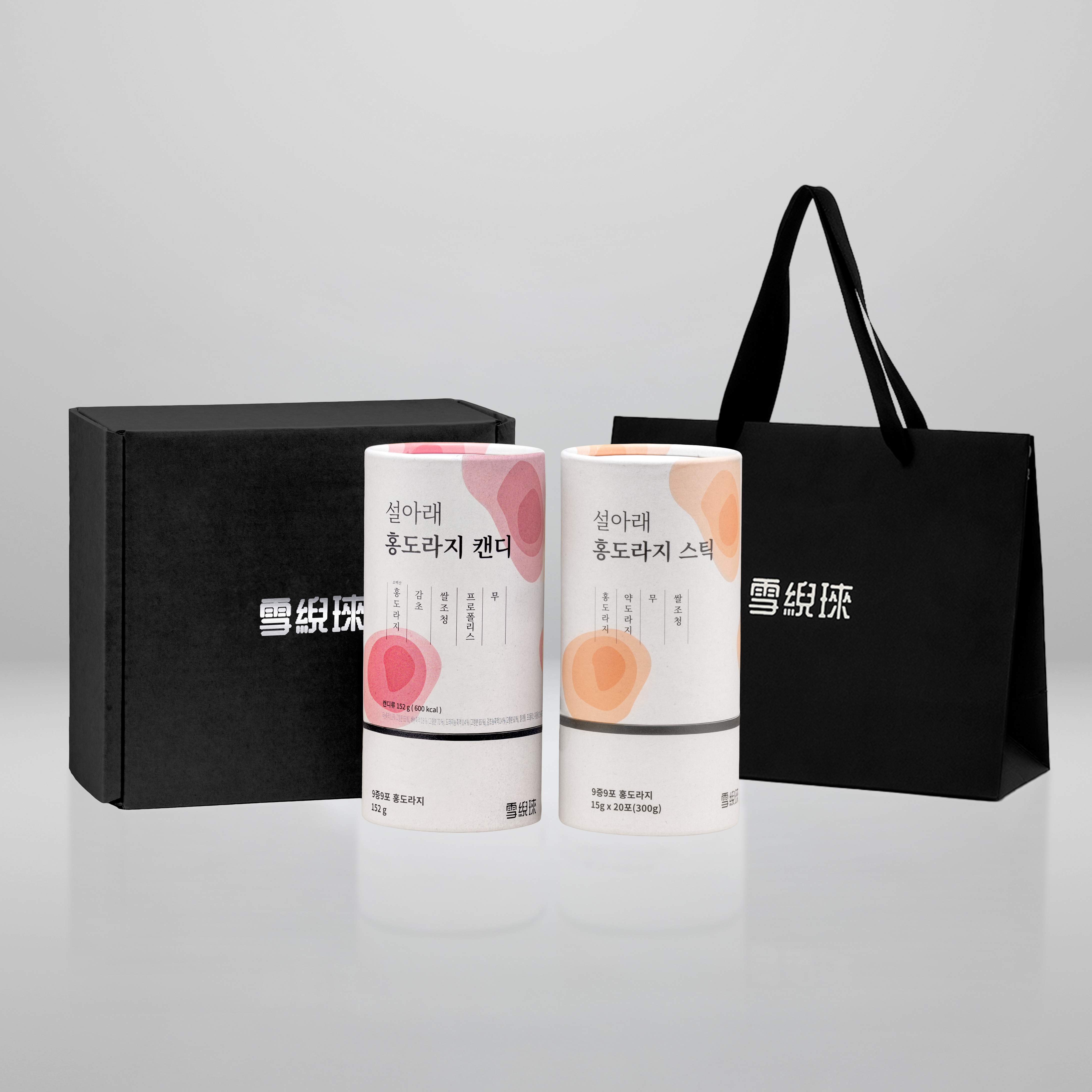 [쇼핑백 포함] 2구 설아래 홍도라지 2종세트 캔디 스틱 60포, 1개 - 상품 이미지