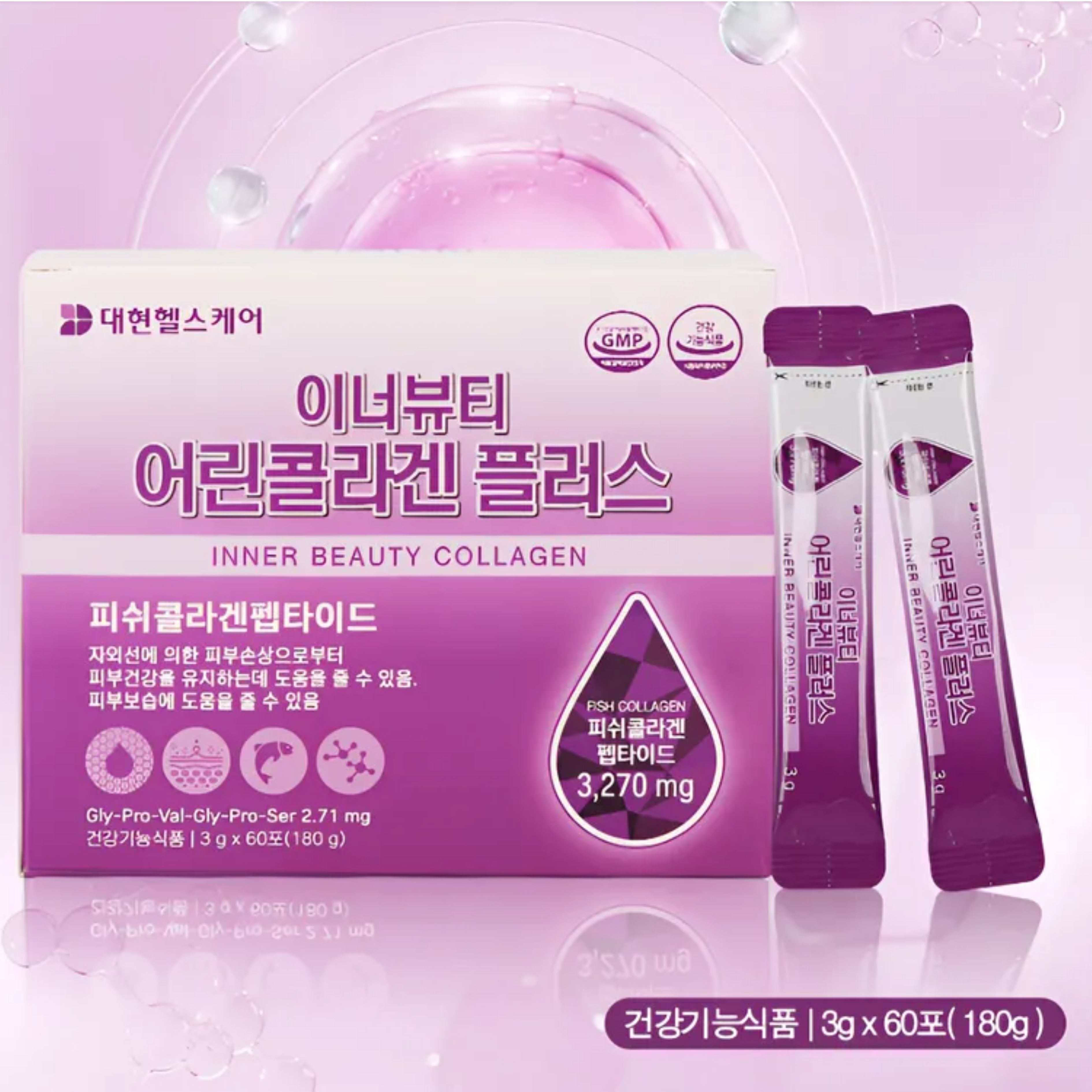 대현헬스케어 이너뷰티 어린콜라겐플러스 3g x 60포