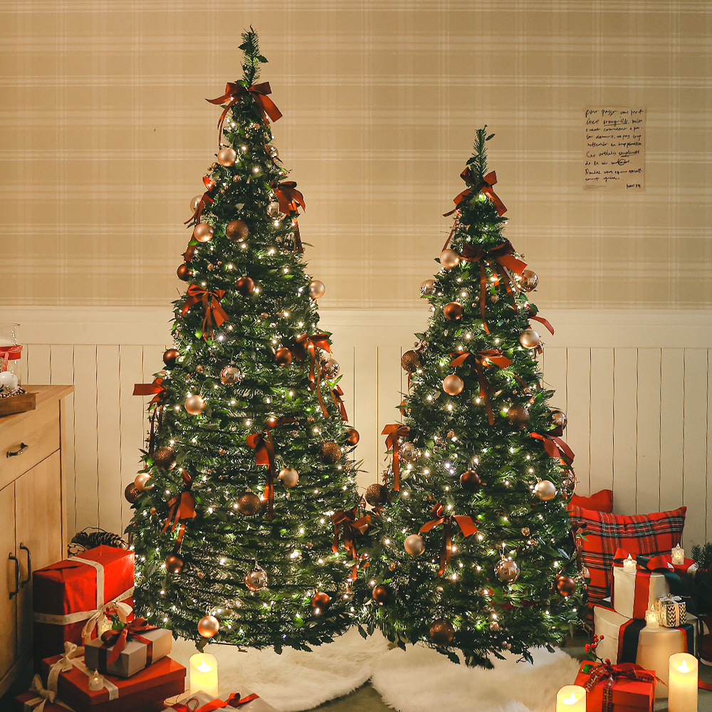 윈터스케치 크리스마스 트리 세트 접이식 대형 원터치트리 업다운캐슬 180cm