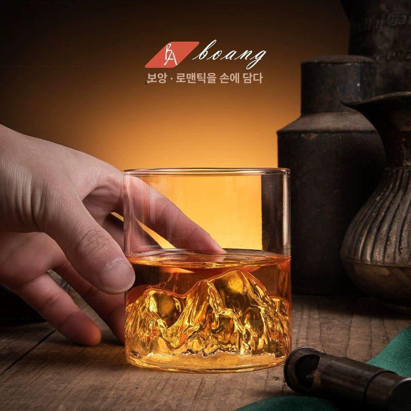 위스키잔 하이볼잔 온더락 몰트 홈카페 산모양 언더락 칵 칵테일 후지산 유리컵 소형 6개 175ml - 상세 이미지 5