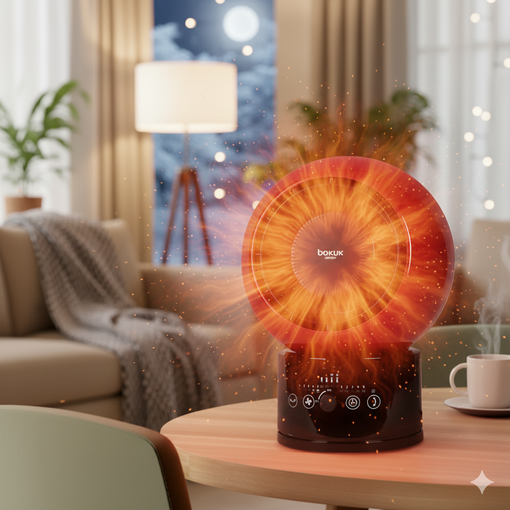 보국 스핀볼 히터 온풍기 저소음 난방기 난풍기