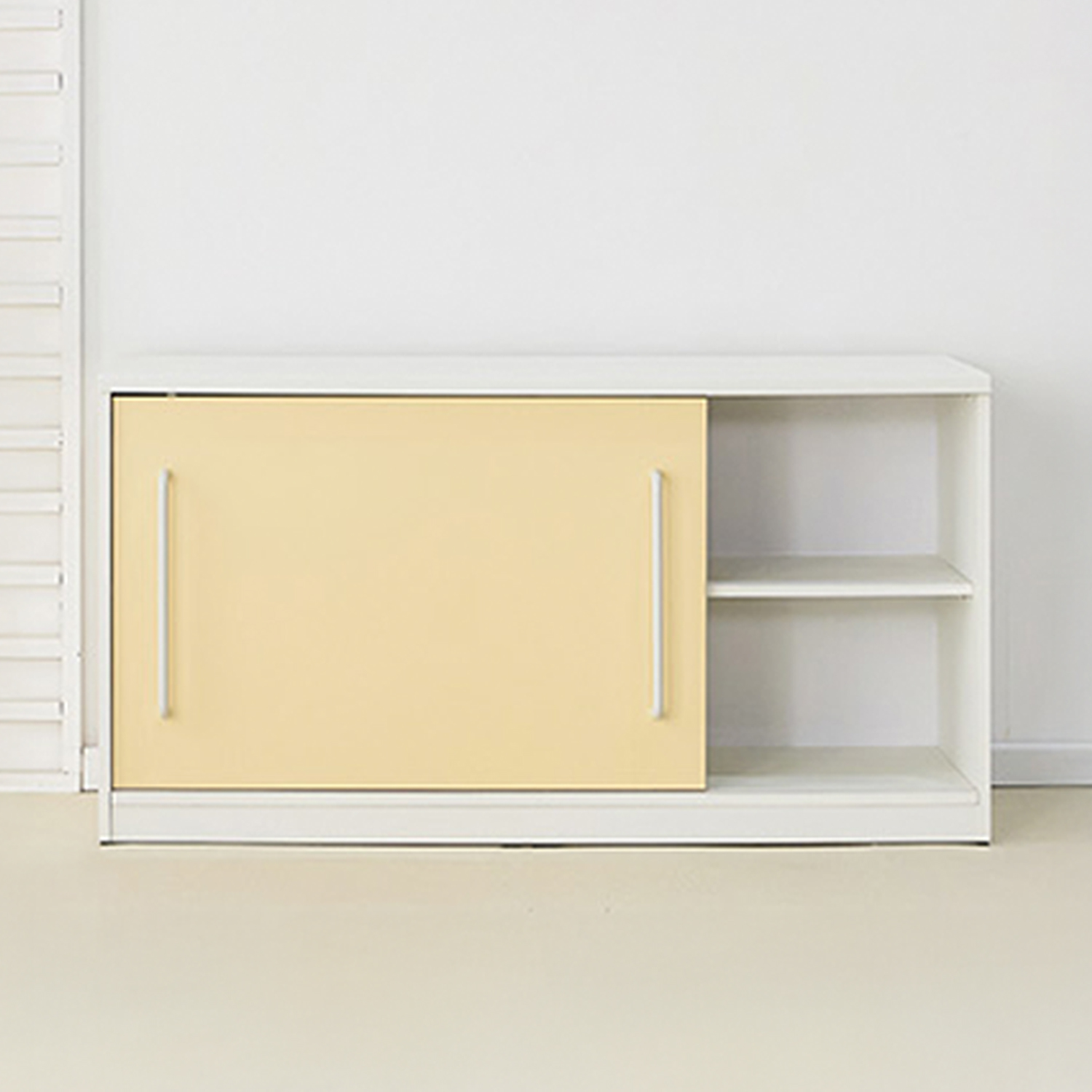 슬라이딩 거실장 티비다이 낮은 거실장 미드센츄리 1200x400x600mm, 화이트