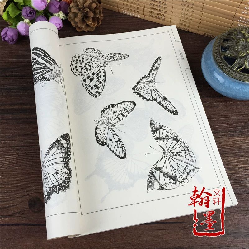 화접도 밑그림 도안집 드로잉 나비 민화 한국화그리기 단일 항목 - 상세 이미지 4