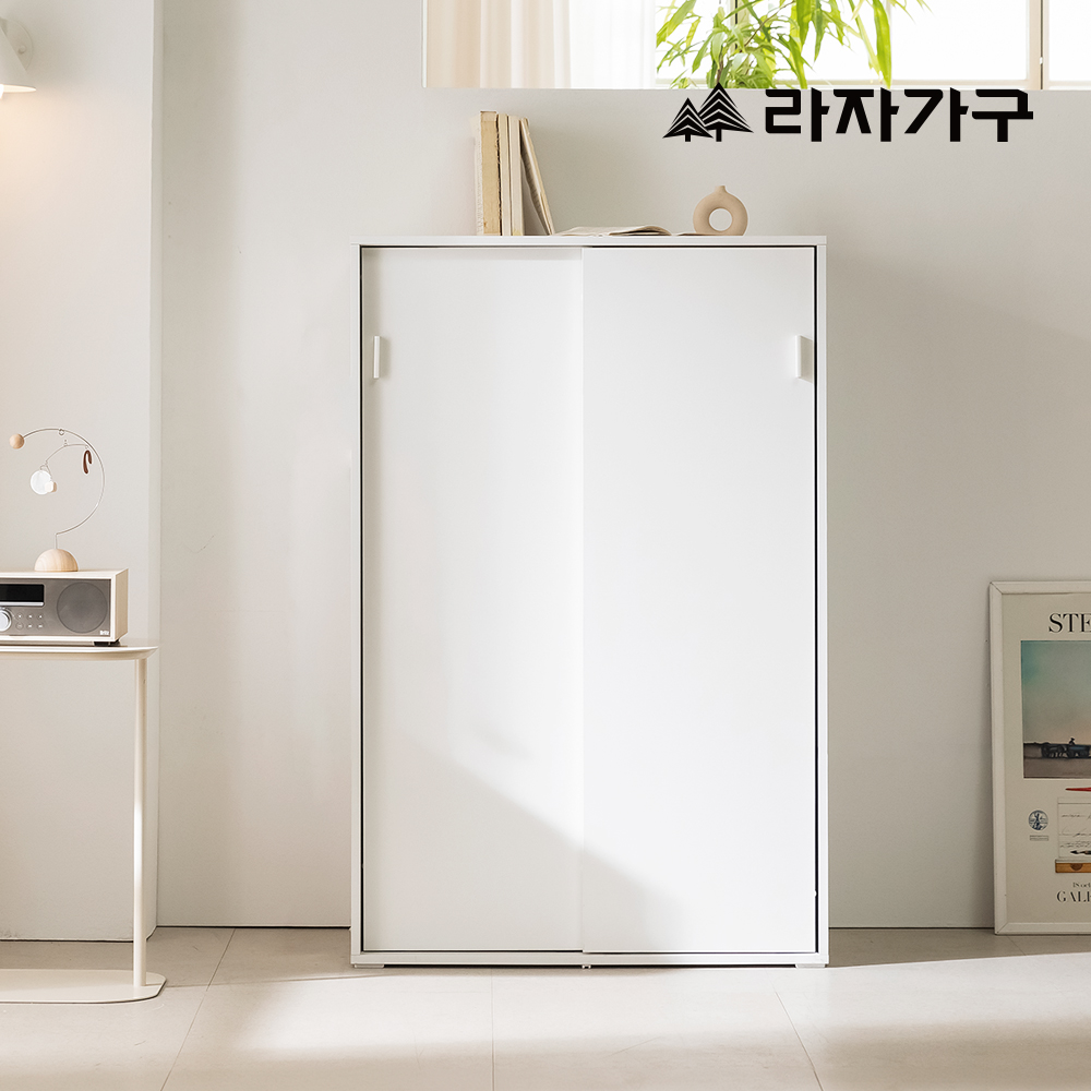 라자가구 밀크 E0 슬라이딩 낮은 수납장 800 모듈 거실 원룸 드레스룸 다용도