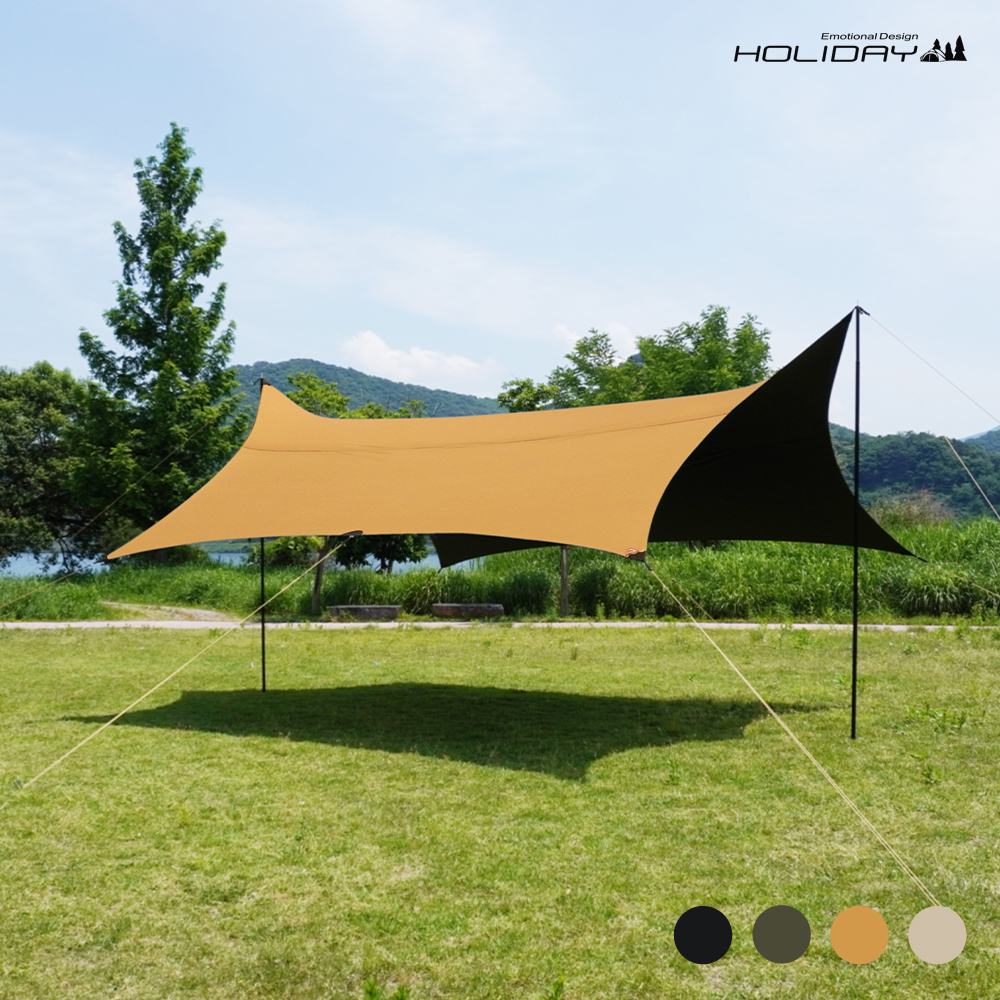 홀리데이 캠핑 실타프 70D 나일론 실리콘 헥사 타프