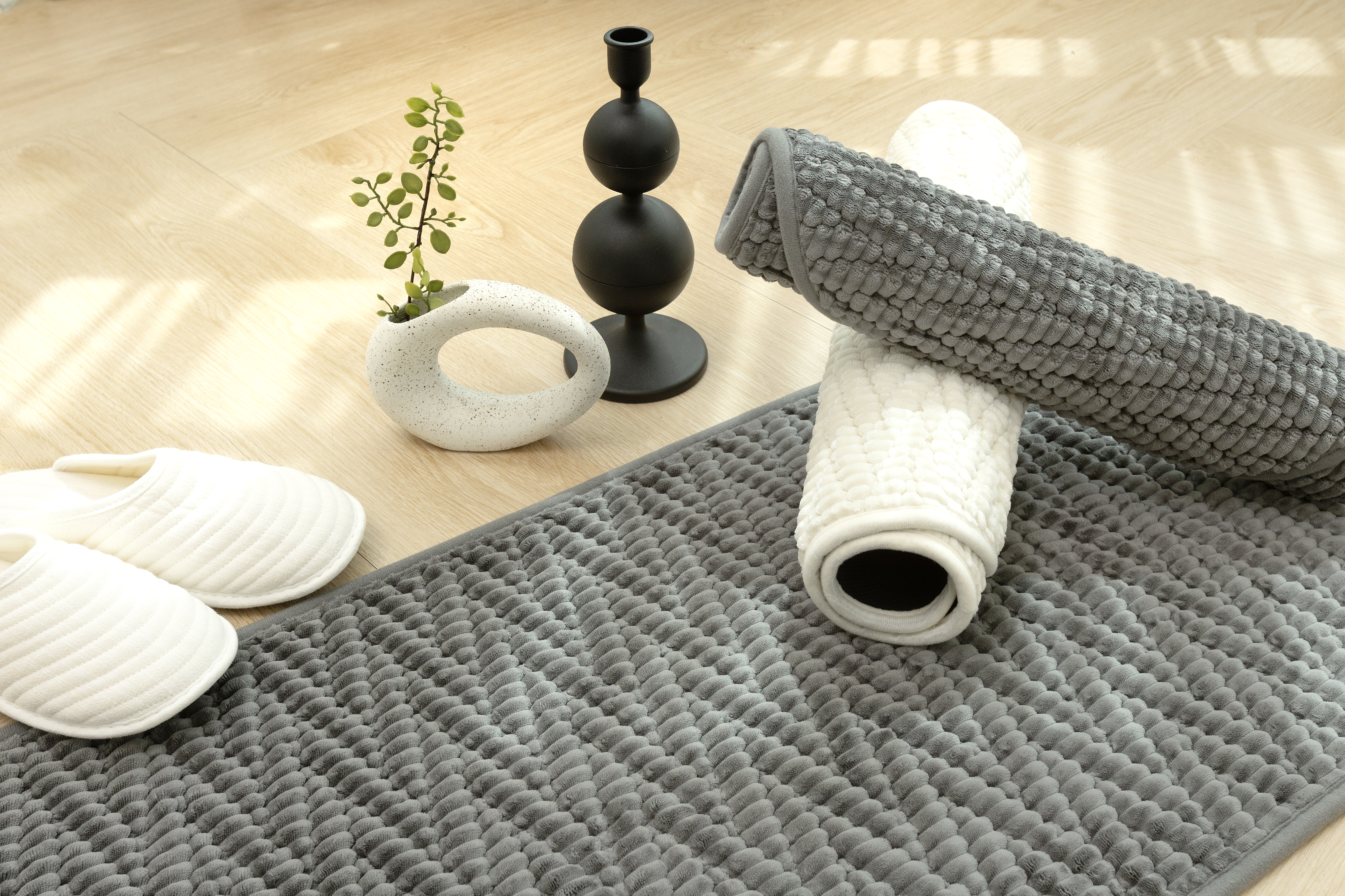 소메르 발매트 주방매트 욕실 싱크대 화장실 현관 세탁가능 아이보리 S사이즈