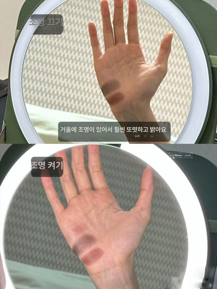 메이크업 박스 화장 전문가용 매니큐어 시연 네일 솜통 일체형 면봉케이스 수납 투명품정리 빈티지 핑크2.0+화장품 파우치+5배 - 상세 이미지 4
