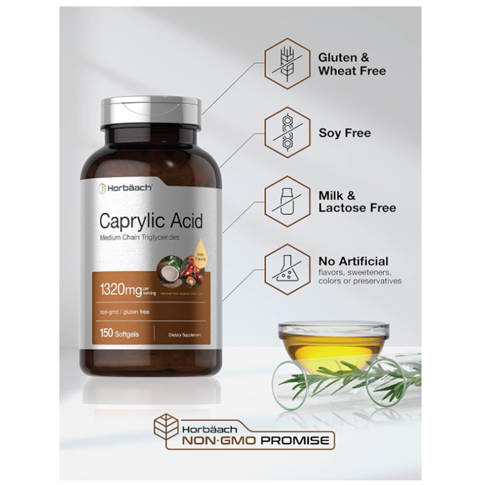Horbaach Caprylic Acid 호바흐 카프릴산 1320mg 150정 3팩 - 상세 이미지 3