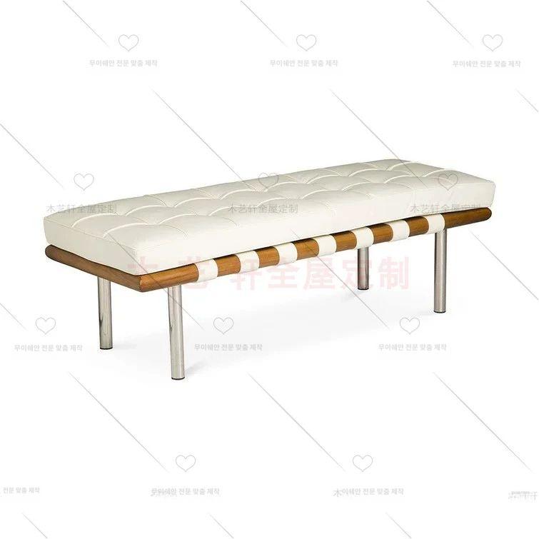 모던 라운지 데이베드 소파 인테리어 가죽 침대 140x48x42 PU 가죽 - 상세 이미지 2