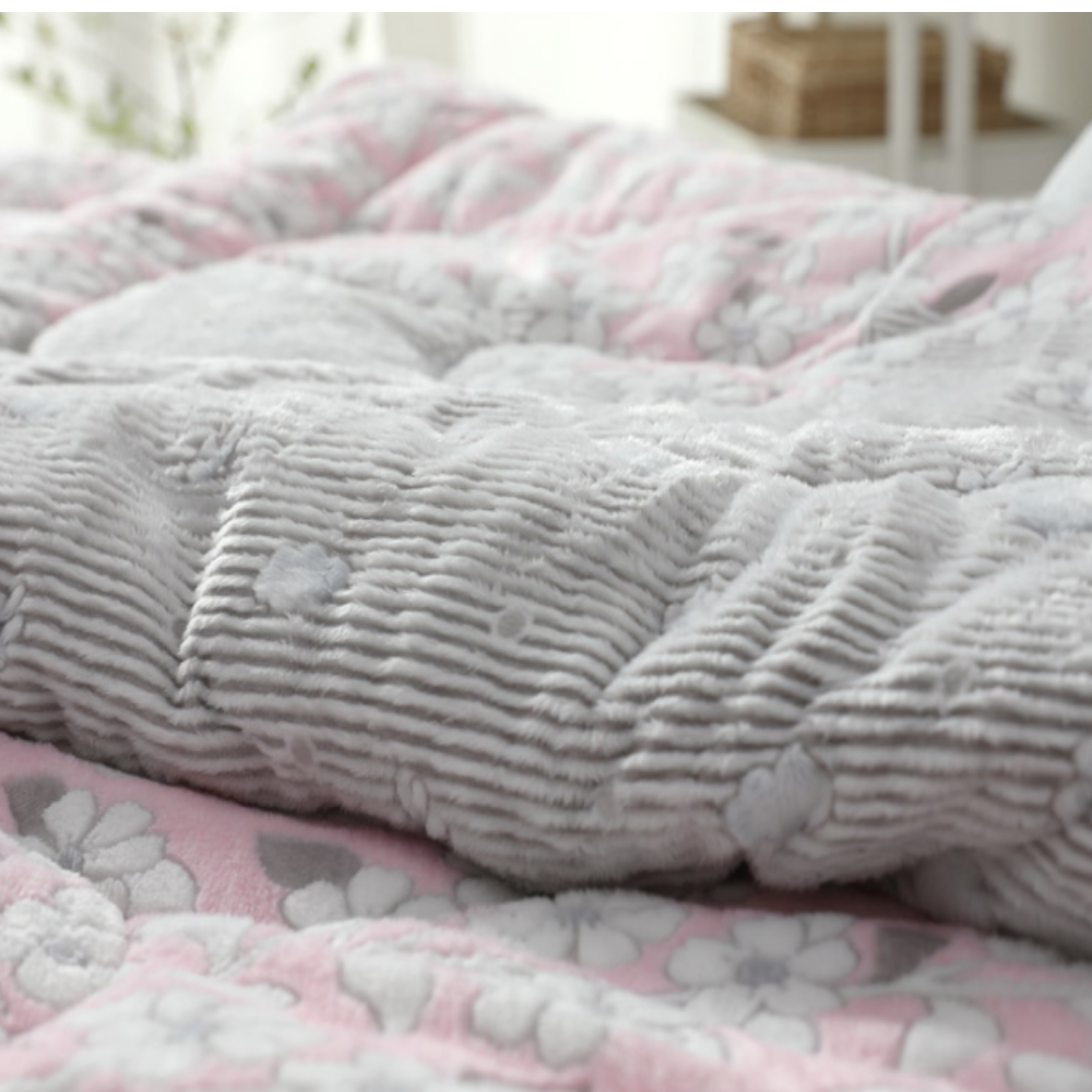 밍크 극세사 5미리 알러지케어 먼지없는 따뜻한 두꺼운 겨울 극세사 차렵 이불 SS