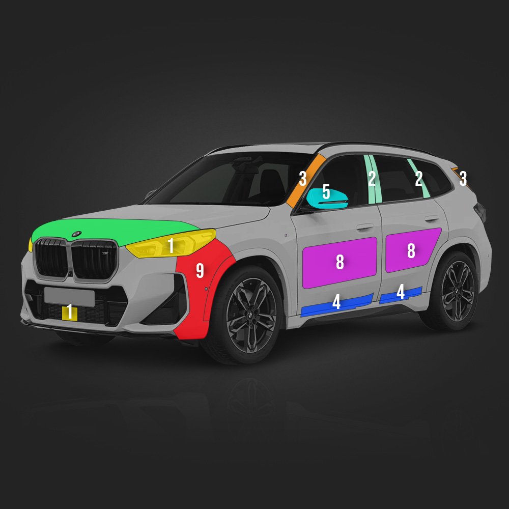 저스트쉴드 BMW X1 PPF필름 헤드라이트 전방센서 부분구매 - 상세 이미지 2