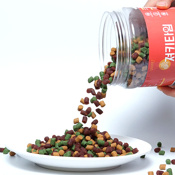 져키타임 강아지 대용량 노즈워크 간식 연어+오리+닭, 1kg, 1개 - 상세 이미지 3