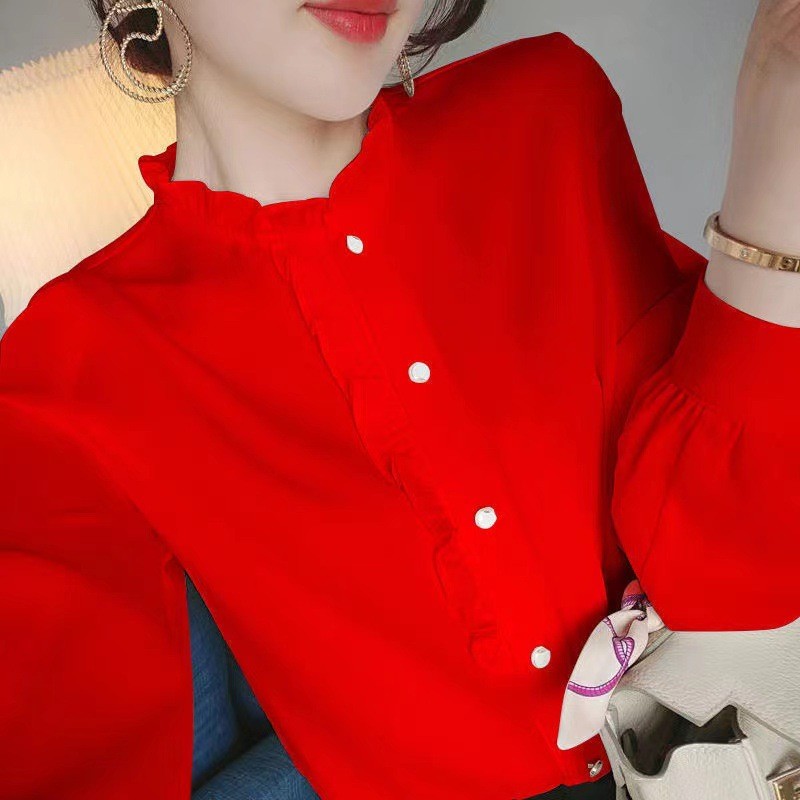 셔츠 남방 가을 블라우스 긴팔 린넨블라우스 여성 상의 데일리룩 여성셔츠 티블라우스 오프화이트 S - 상세 이미지 2
