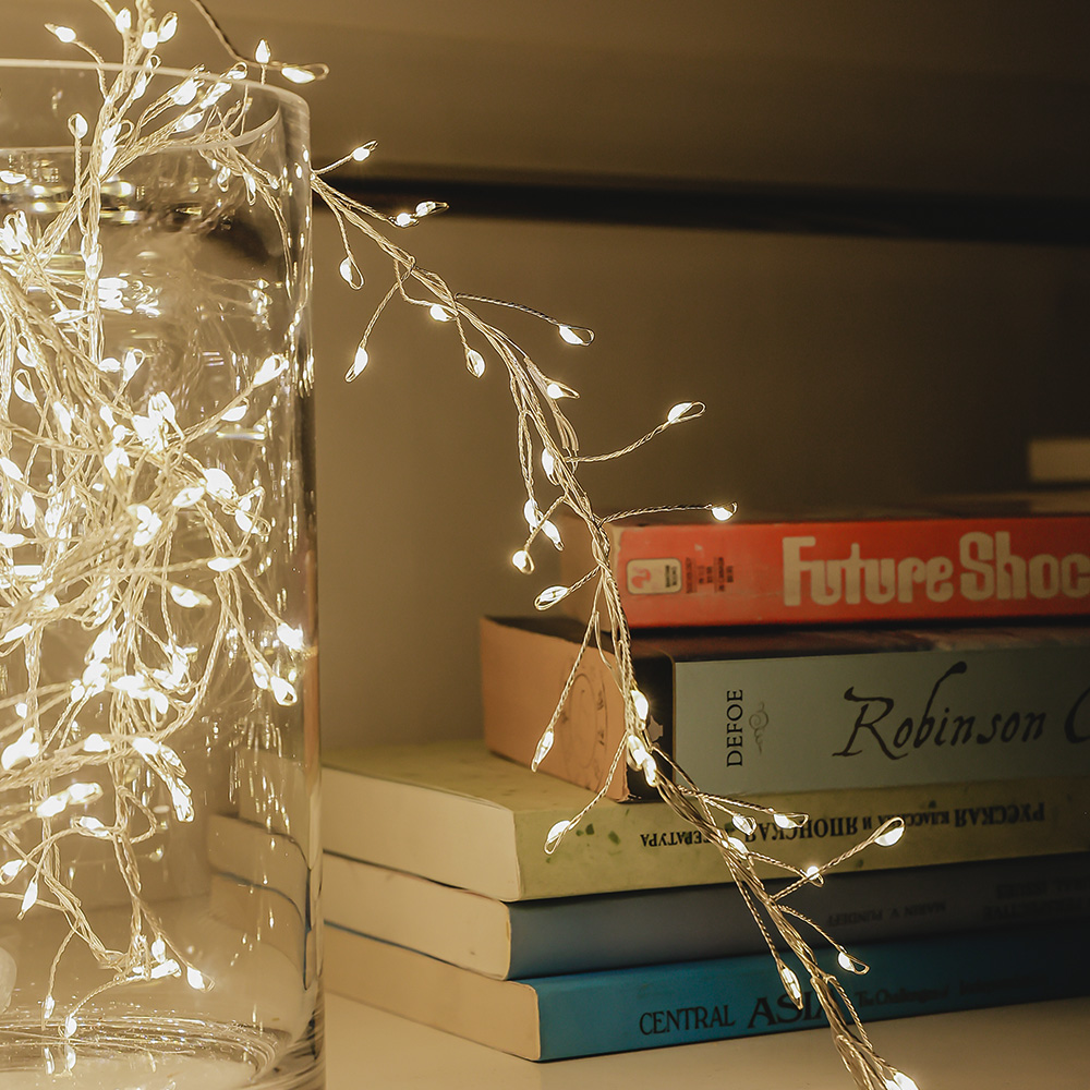 윈터스케치 크리스마스 트리 지네 전구 LED 5배 촘촘한 전구색 클러스터 1000구