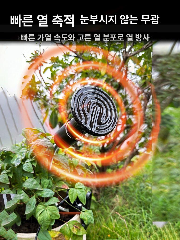 비닐하우스 조립식 히터 식물 온실 소형 이동식 자재 창고 야외 온실하우스 원예 키우기 75W주파수스위치 식물 온도조절 난방등 - 상세 이미지 2