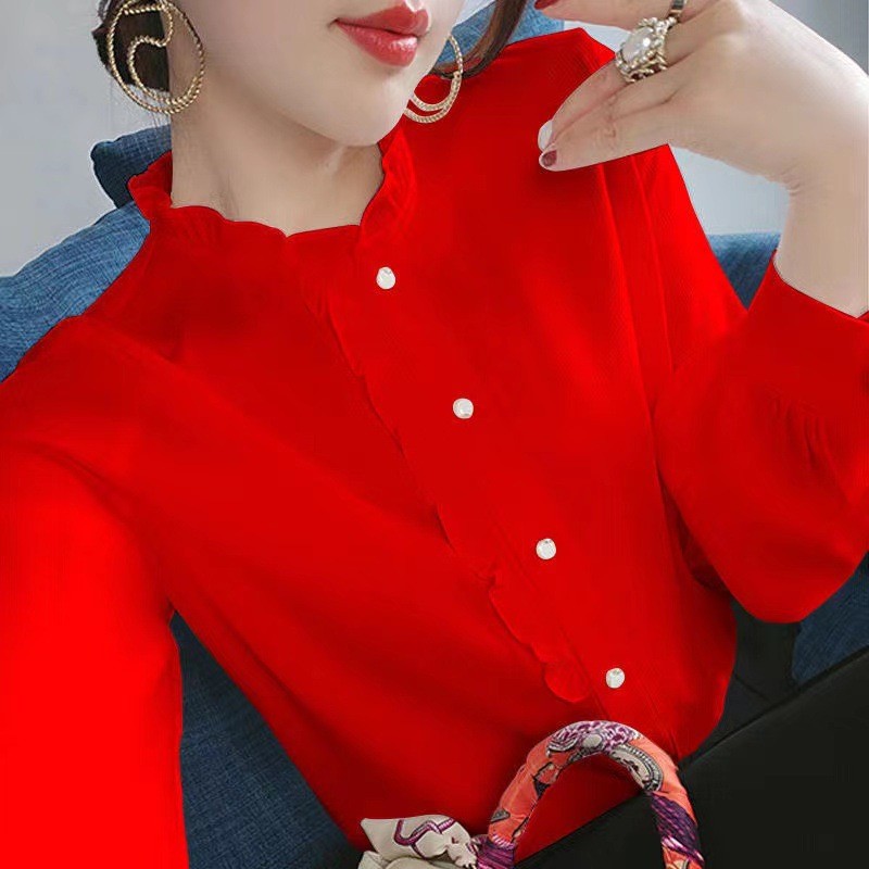 셔츠 남방 가을 블라우스 긴팔 린넨블라우스 여성 상의 데일리룩 여성셔츠 티블라우스 오프화이트 S - 상세 이미지 3