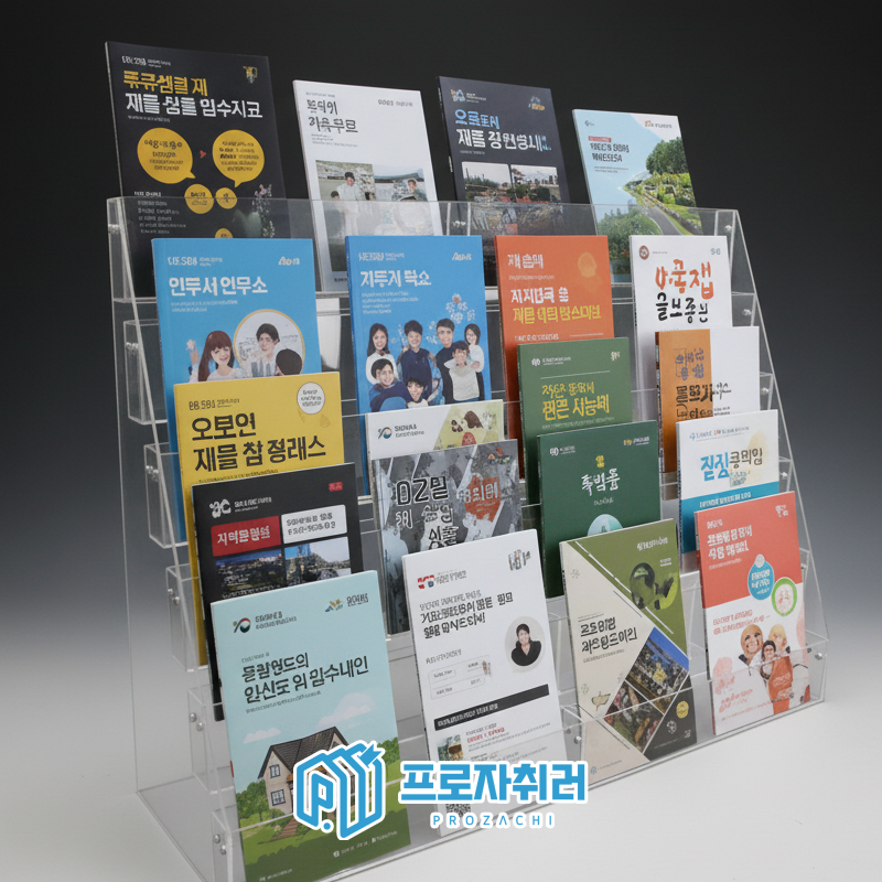 스티커 진열대 엽서 아크릴 전시대 팜플렛 거치대 1단 - 상세 이미지 2