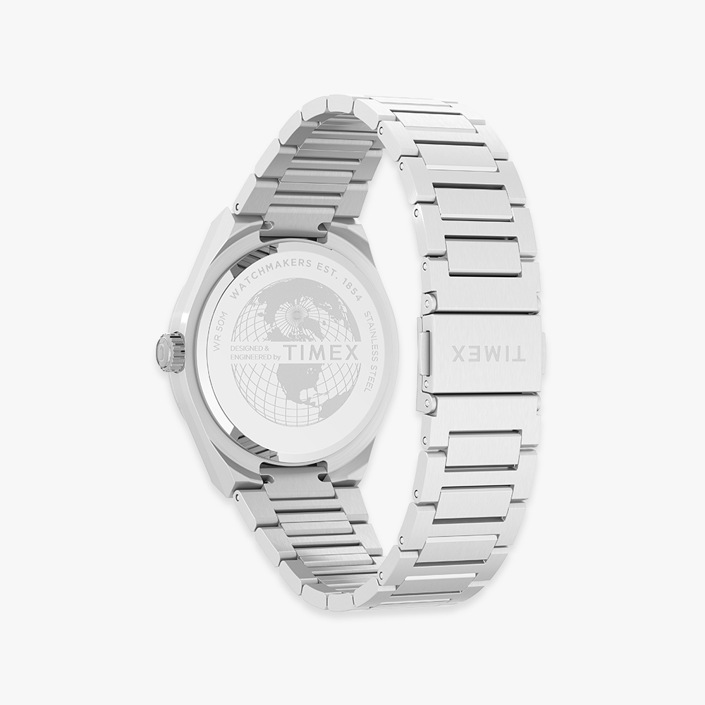 [타이맥스] Q TIMEX 컨티넨탈 데이데이트 아쿠아마린 스틸시계 39mm TW2Y35200 이미지 8