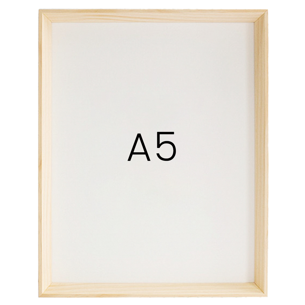 5mm트윈 원목액자 웨딩액자 그림 포스터 프레임 인테리어 A5 148x210mm, 내츄럴 - 메인 이미지