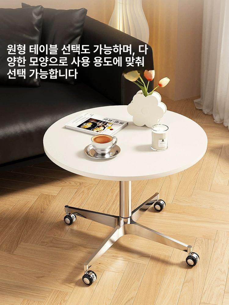 이동식 간이테이블 사각 보조 협탁 미니탁자 라운지 단일 테이블 사각 - 상세 이미지 5