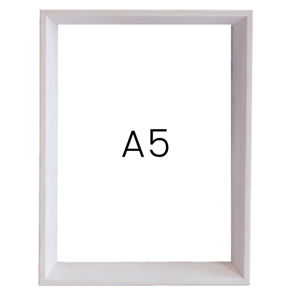 5mm트윈 원목액자 웨딩액자 그림 포스터 프레임 인테리어 A5 148x210mm, 화이트 - 메인 이미지