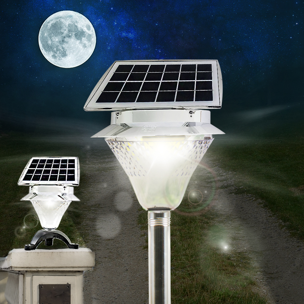 국산 태양광 정원등 문주등 태양열 조명등 야외 조명 LED 전등 가로등 밝은 13구 실버