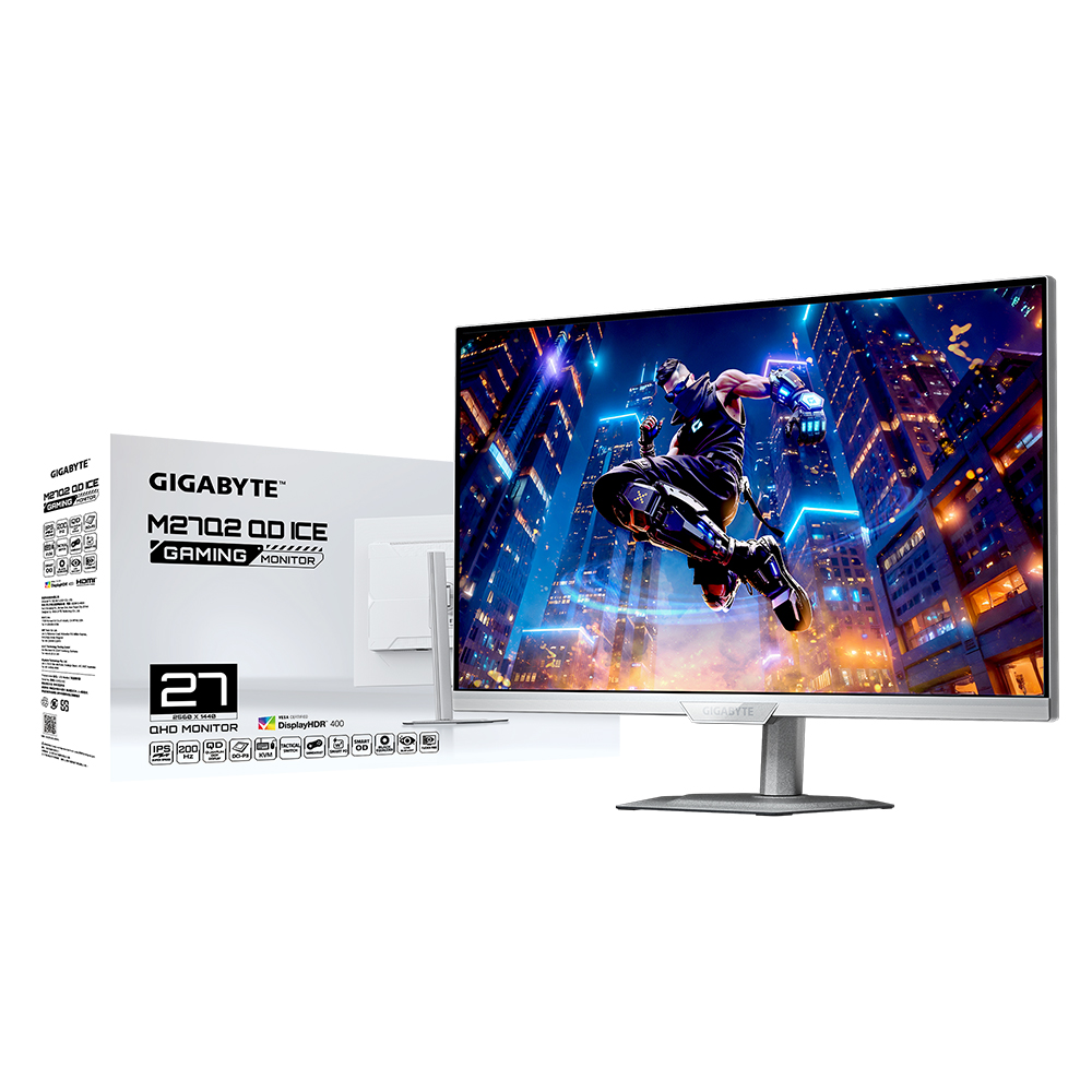 GIGABYTE M27Q2 QD 200Hz ICE HDR KVM 피벗 세로 퀀텀닷 슈퍼스피드 IPS 게이밍 화이트 68cm(27인치) 이미지 7