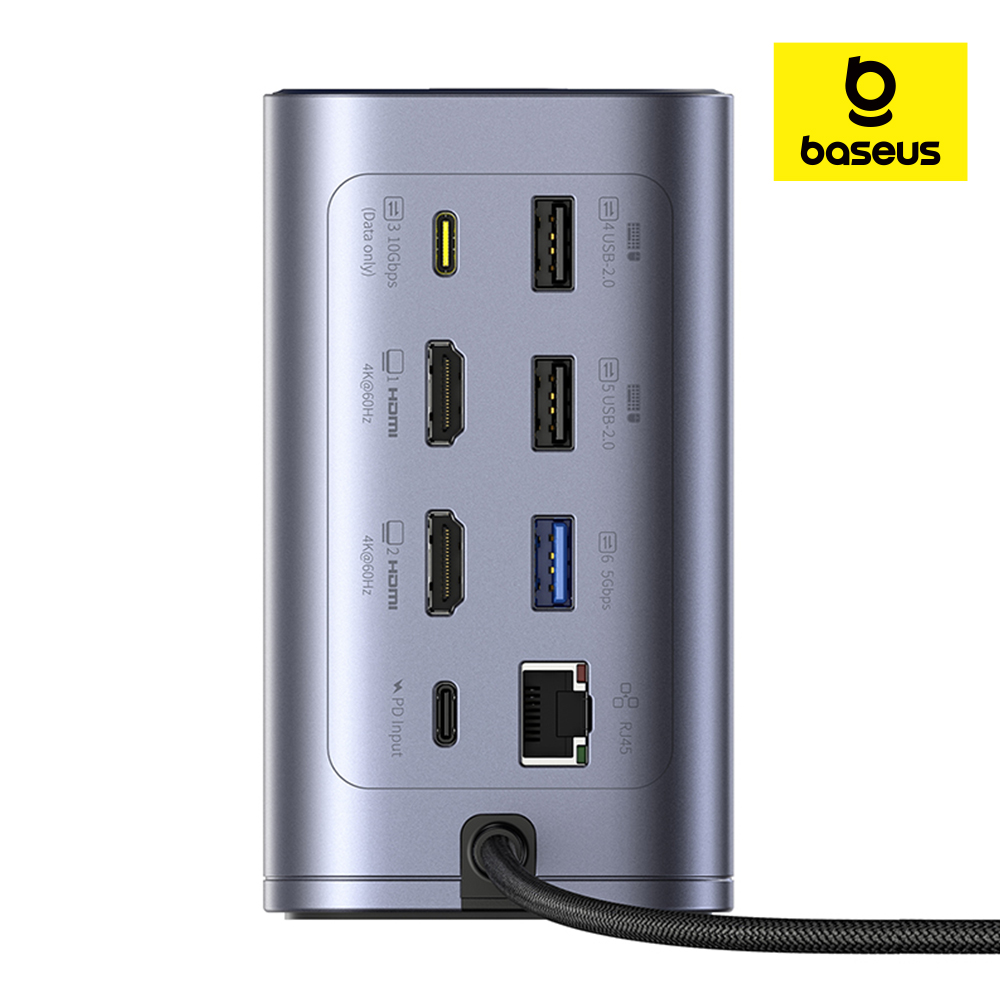 베이스어스 도킹스테이션 USB 허브 노트북 멀티 포트 C타입 12포트 스페이스메이트 노모스