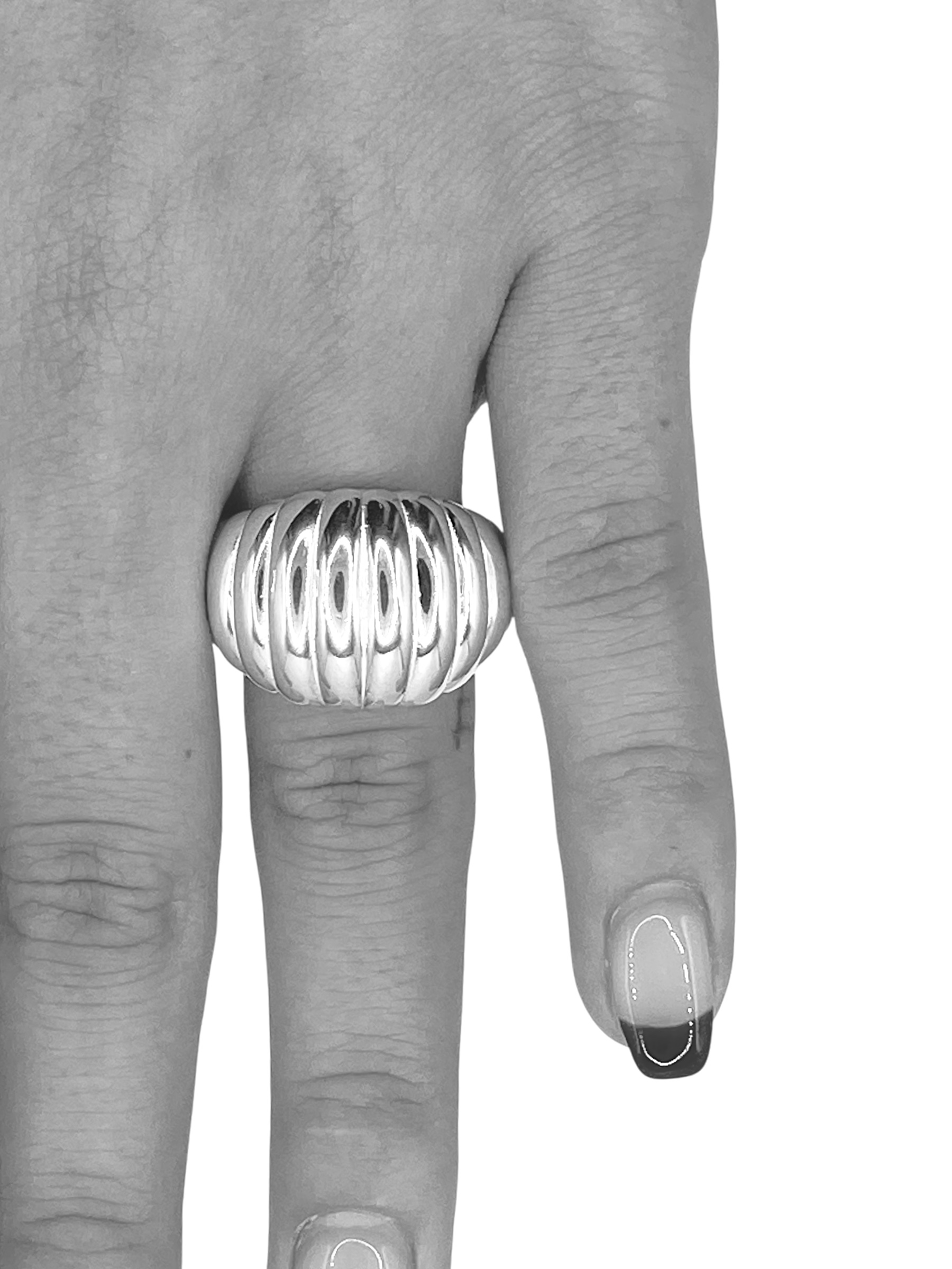 [Baguette Texture Bold Ring] 바게트 텍스쳐 볼드링 S925 데시레아 - 상세 이미지 2