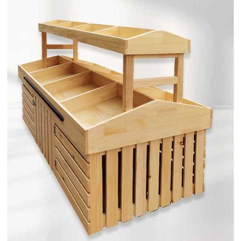 원목 과일진열대 슈퍼마켓 매장 신선 코너 진열 디피 1.2m x 0.8m - 상품 이미지