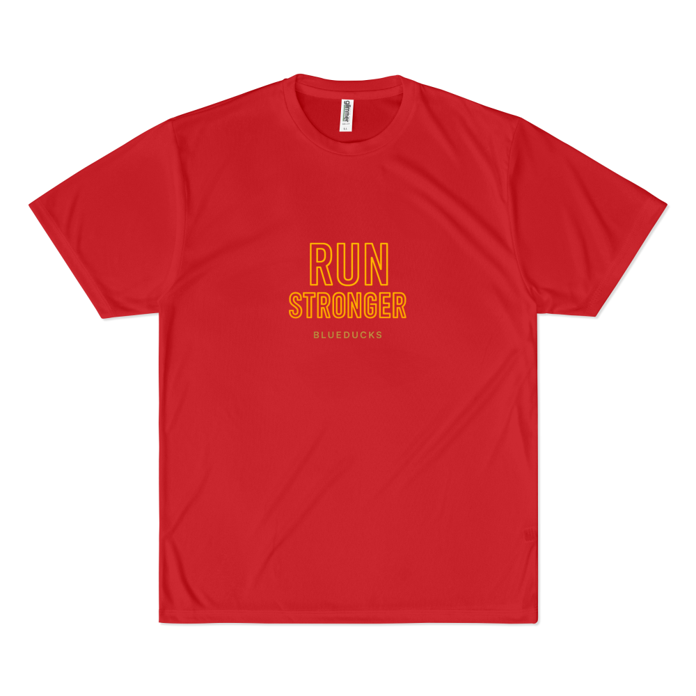 BLUEDUCKS _ 스탠다드핏 폴리 드라이 경량 반팔 티셔츠 (공용)_Run Stronger _ 러닝 - 상세 이미지 3