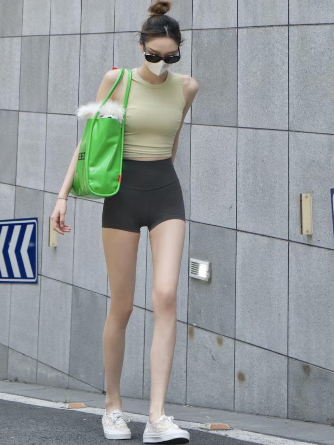 요가 에어브러쉬 에어브러시 브라탑 반팔 탱크탑 네이비 스트림라인 코르셋 여자스포츠옷 6인치 블랙 XXS 2 - 상세 이미지 4