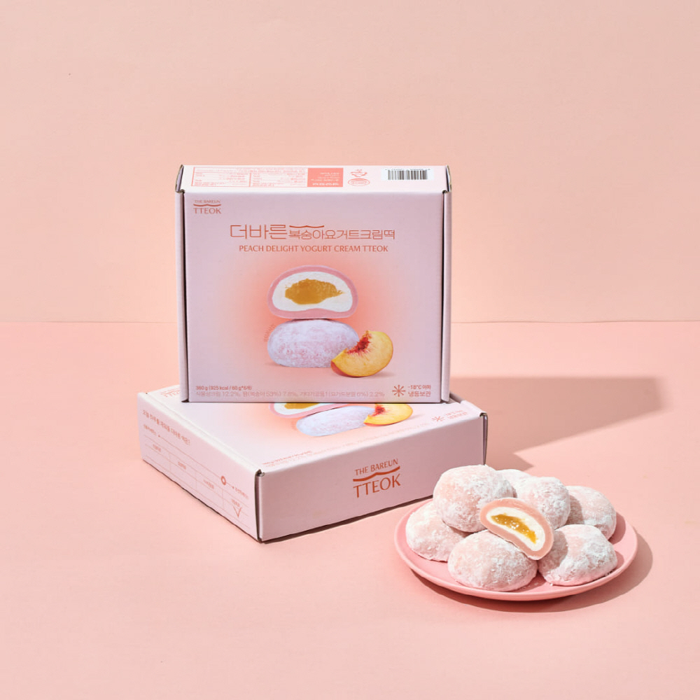 더바른떡 상큼 복숭아요거트크림떡 개별포장 아이스크림떡 떡 선물 - 상세 이미지 2