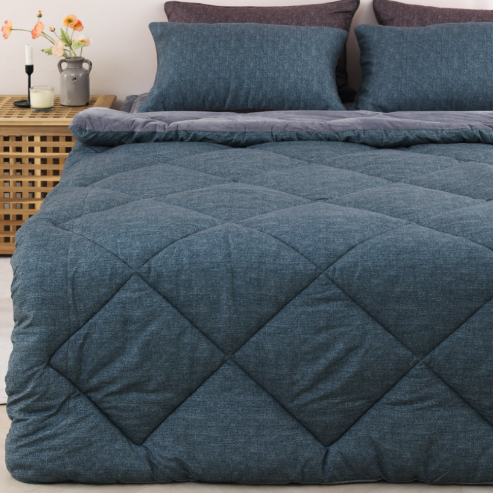 밍크 극세사 알러지케어 옥수수솜 양면 포근한 겨울 이브자리 극세사 차렵 이불 SS