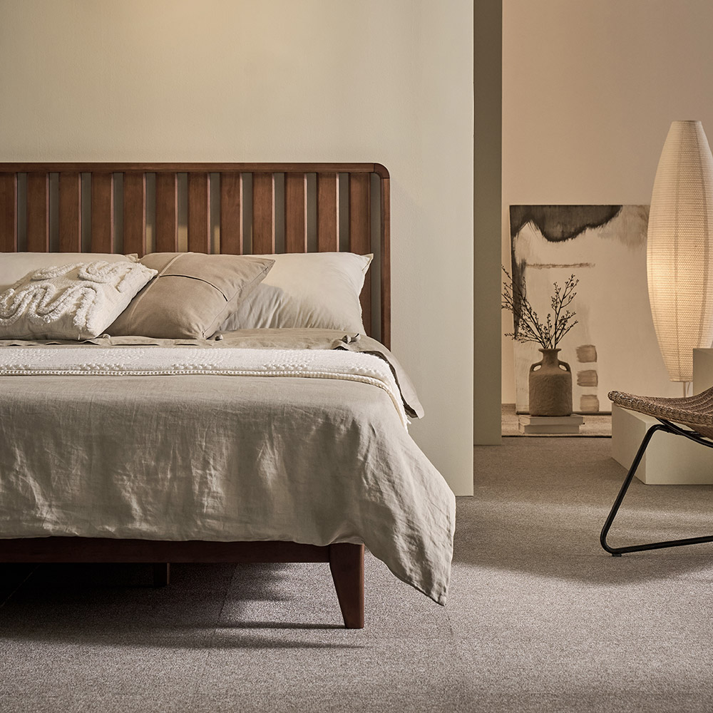 쏠앤까사 루나 고무나무 원목 평상형 침대프레임 SS Q