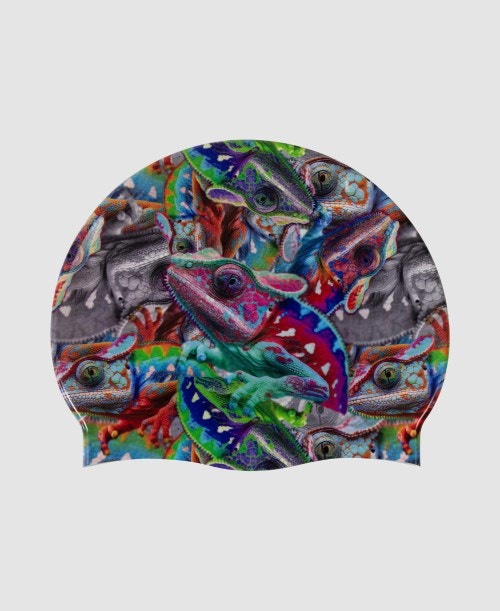아레나 HD Adult Swimming Cap - Iguanas - 상세 이미지 2
