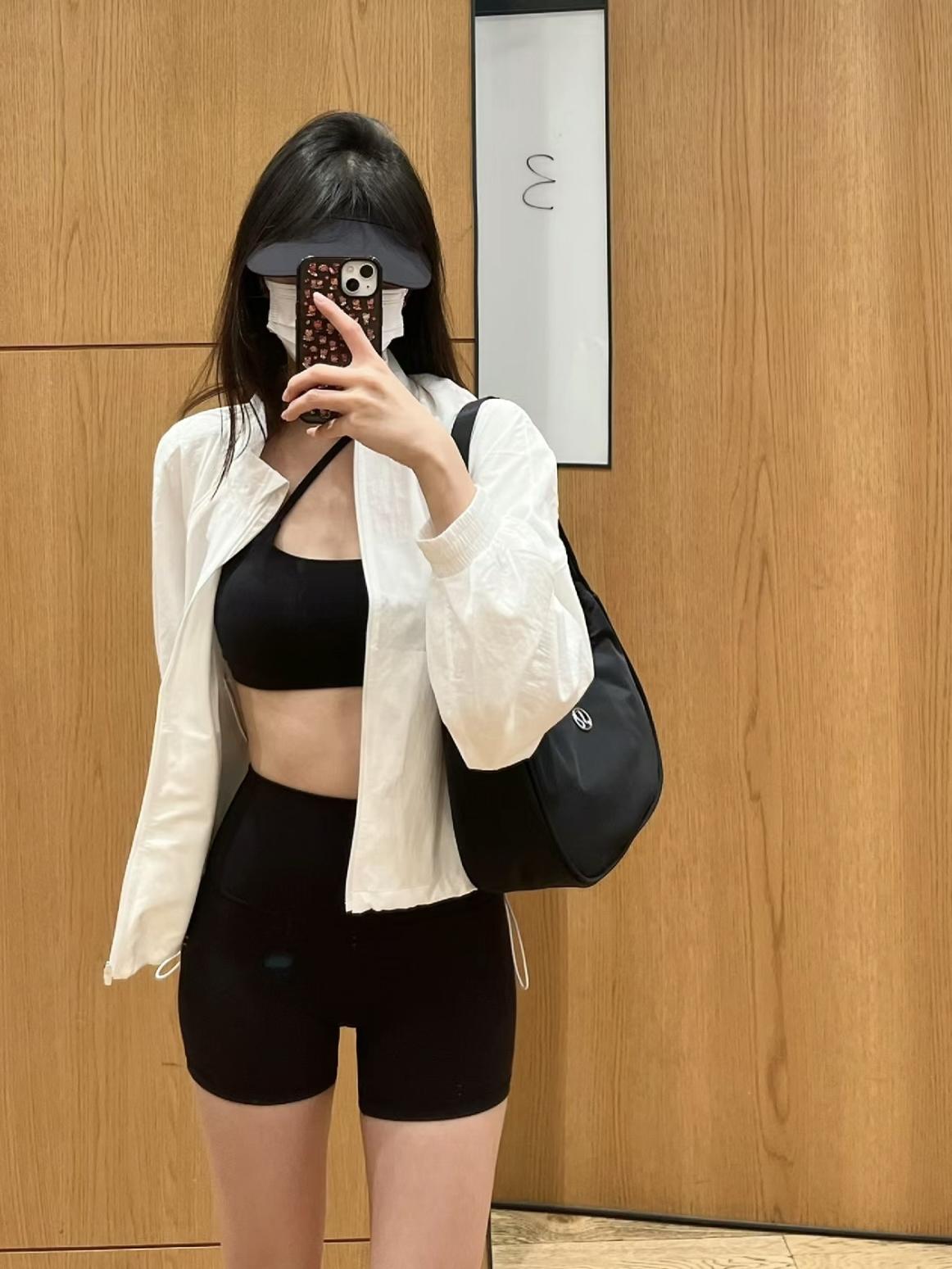 요가 에어브러쉬 에어브러시 브라탑 반팔 탱크탑 네이비 스트림라인 코르셋 여자스포츠옷 6인치 블랙 XXS 2 - 상세 이미지 2