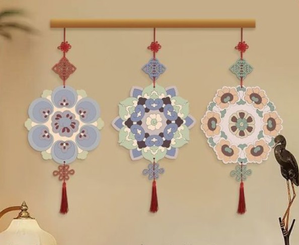 핸드페인팅 DIY 원목 노리개 장식 전통무늬 인테리어 소품 컬러링 활동 치매 노인인지 활동 - 상세 이미지 3