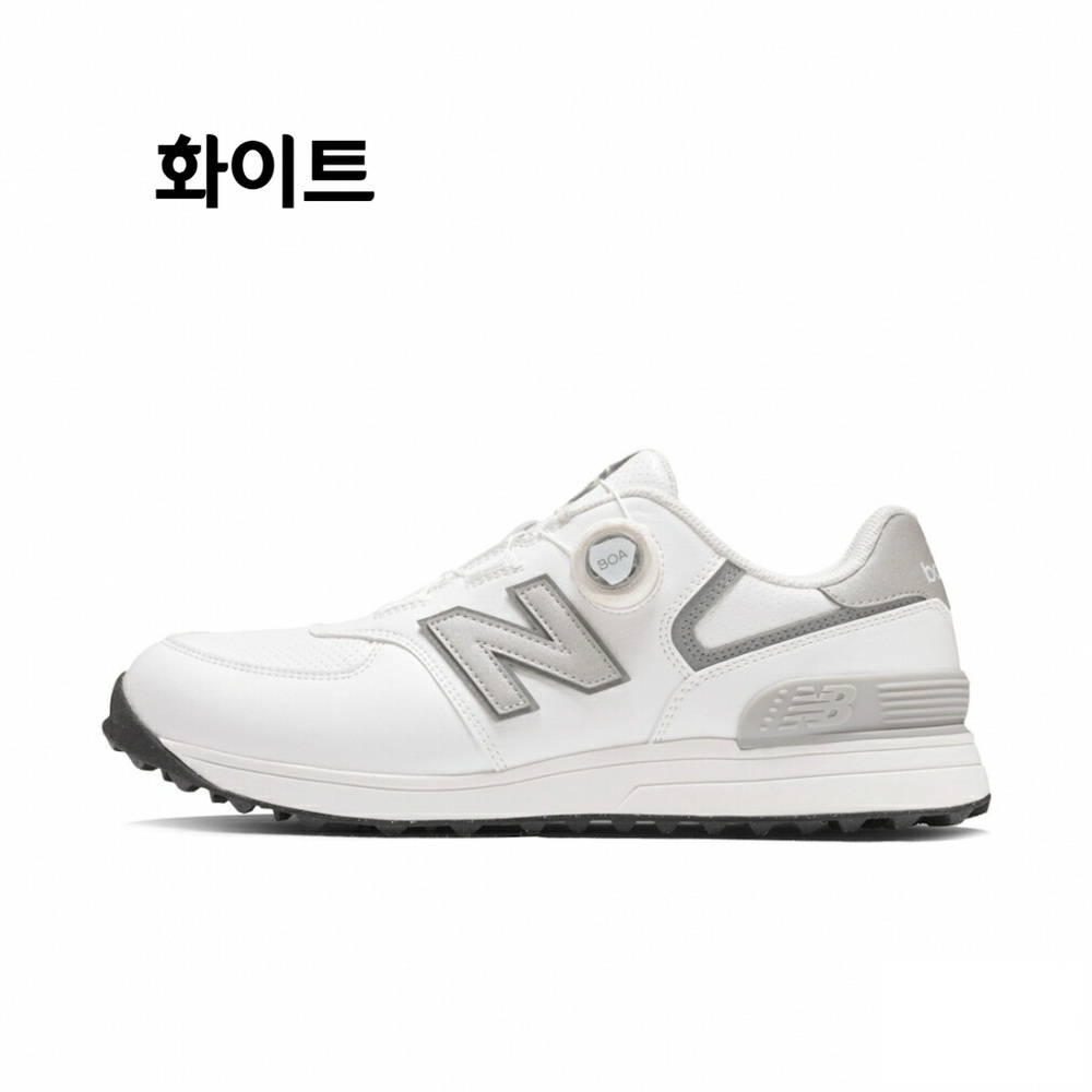 뉴발란스 574 V4 SL BOA 골프화 남성 운동화 UG5742E 화이트/네이비 260 - 상세 이미지 2