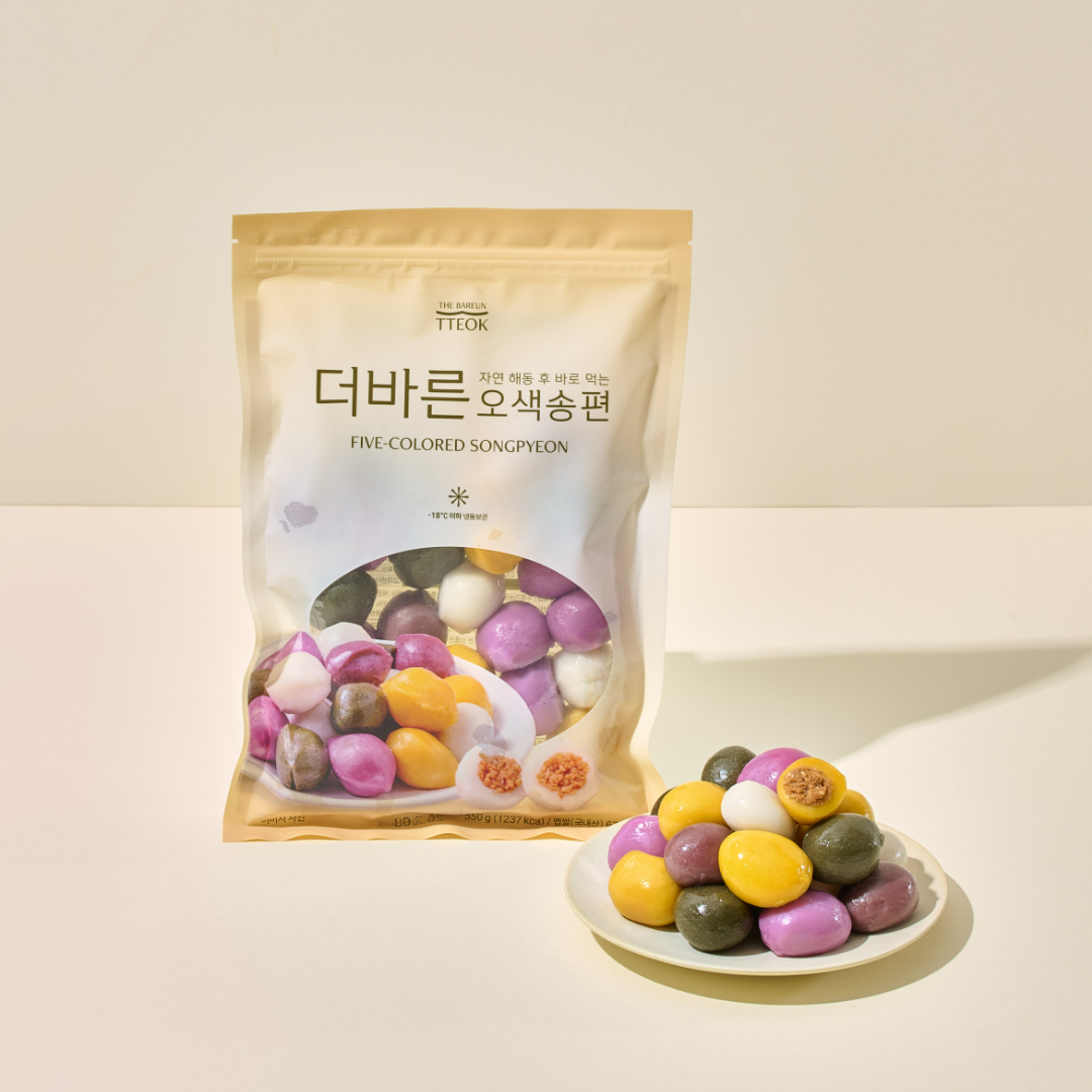 더바른떡 자연해동 오색송편 2팩(1.1kg) 떡세트 추석선물 - 상세 이미지 2