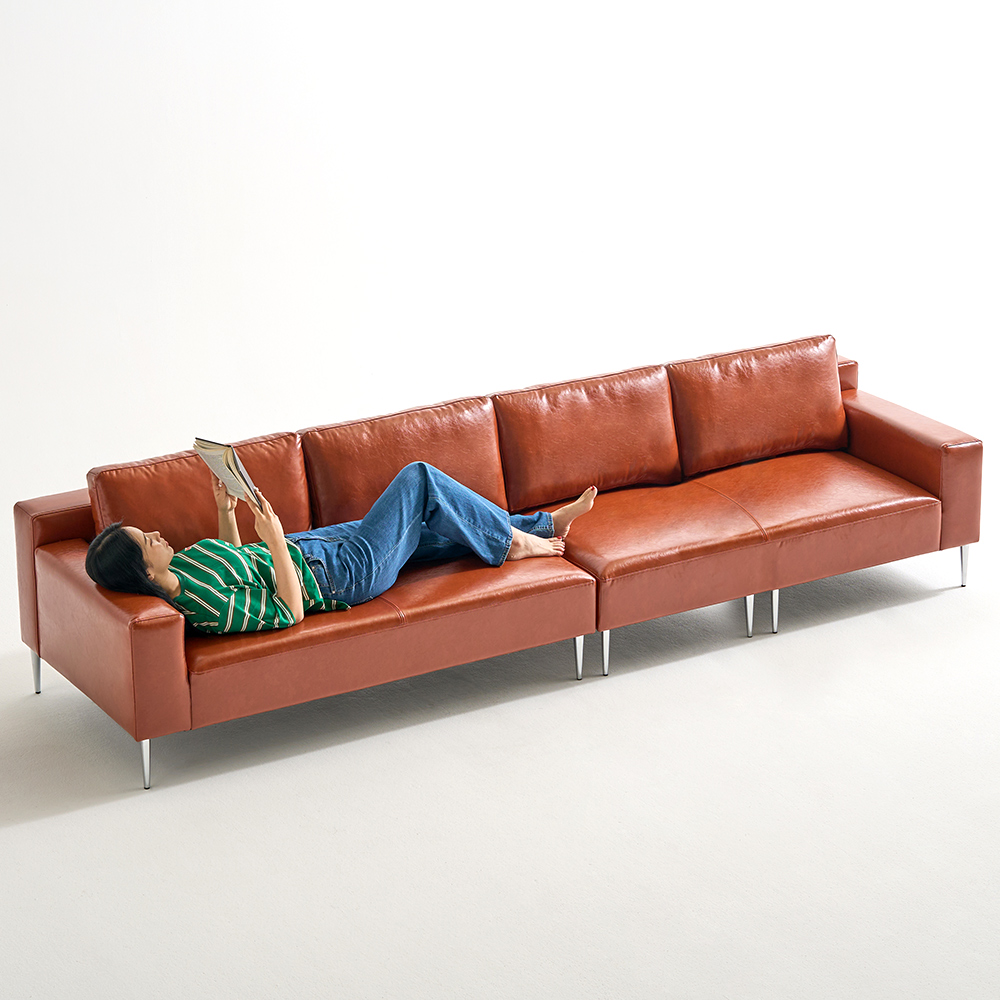 아르코 글로 4인용 거실 가죽 쇼파 푹신한 넓은 소파